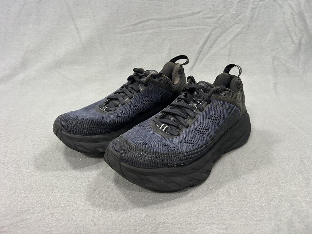 Hoka One One Bondi 6 Shoes Womens Size 7 Black Running Sneaker Comfort BBLC